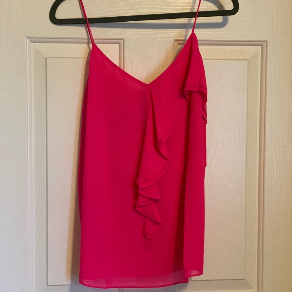 Hot Pink Ruffle Top